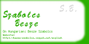 szabolcs besze business card